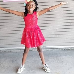 Red Sparkle Girls Dress